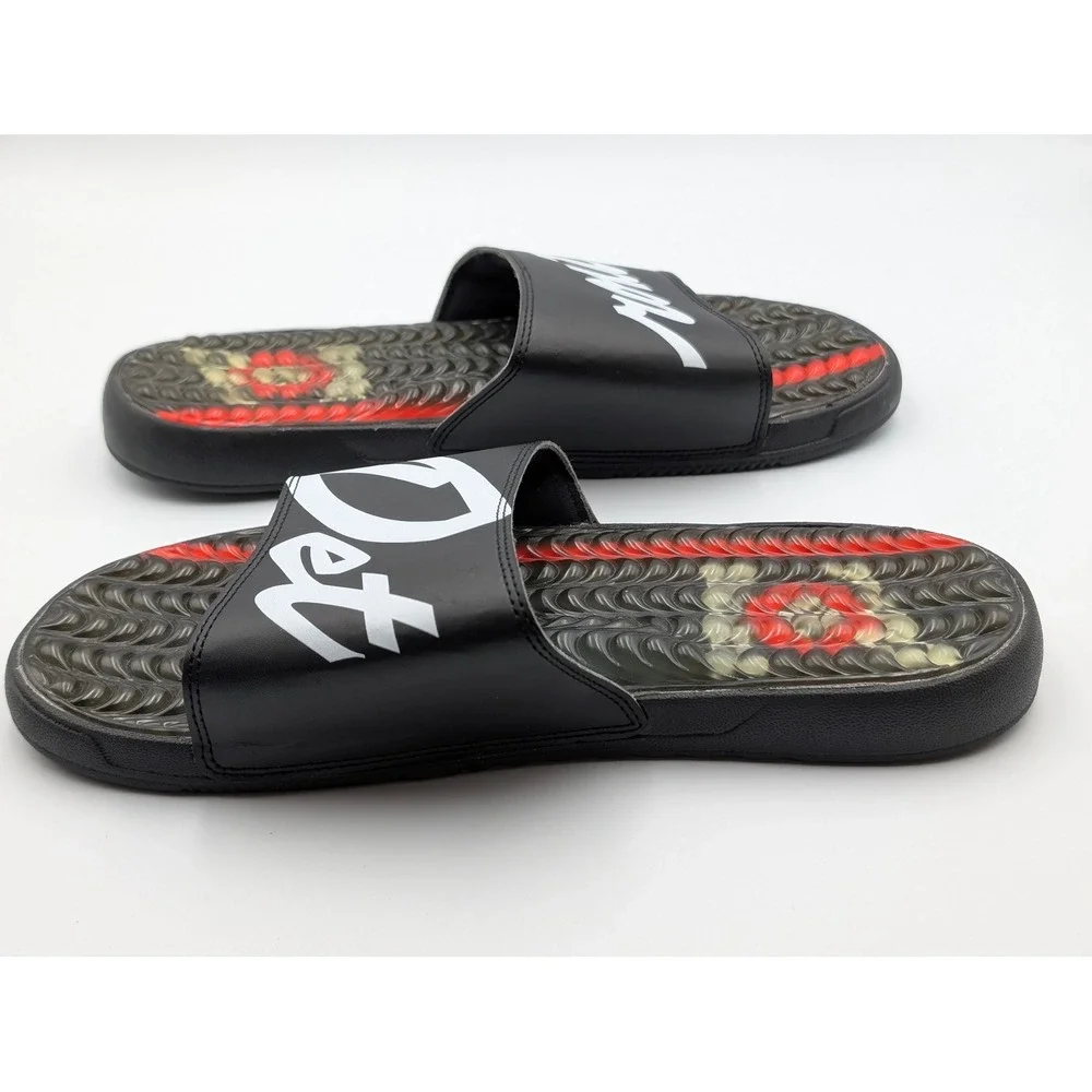 Detroit Pistons ISlides NBA Moto Slides Black Red Men's Size 10 787376-01